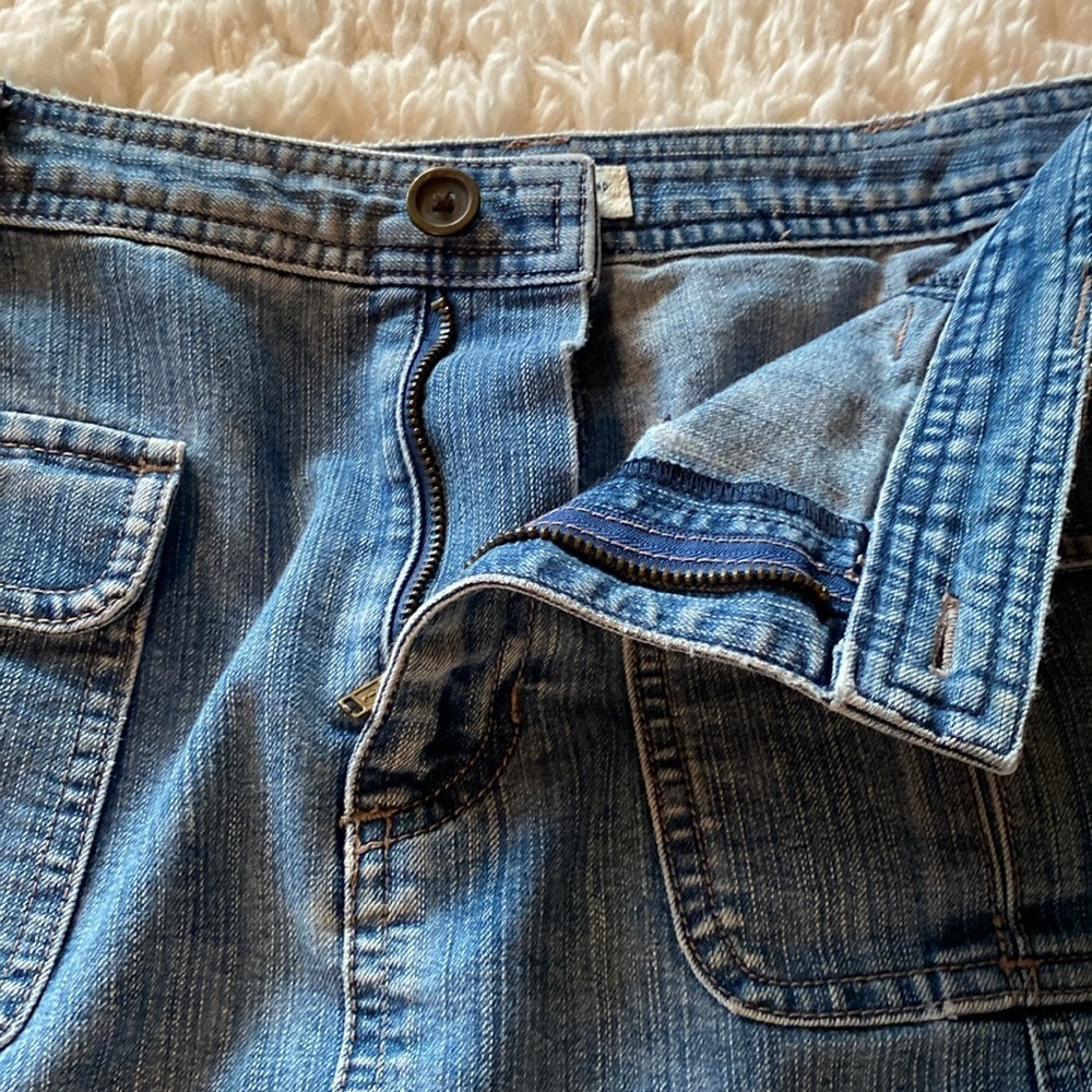CHEROKEE DENIM WOMEN’S BLUE COTTON MINI SKIRT VINTAGE Size 12 EUC - Picture 8 of 12